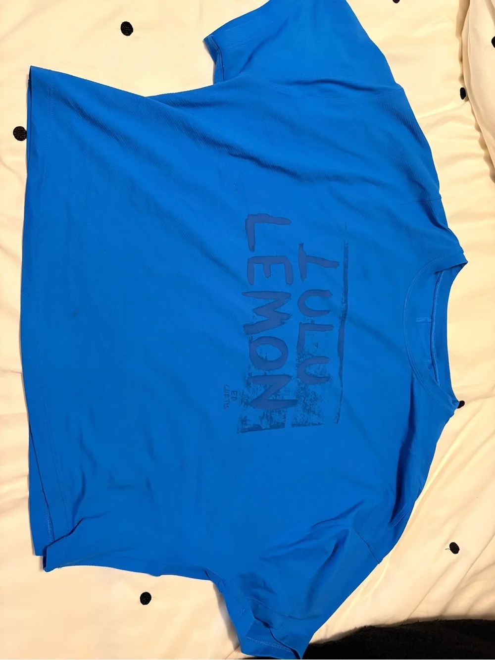 Cropped Blue Lululemon Logo T-shirt